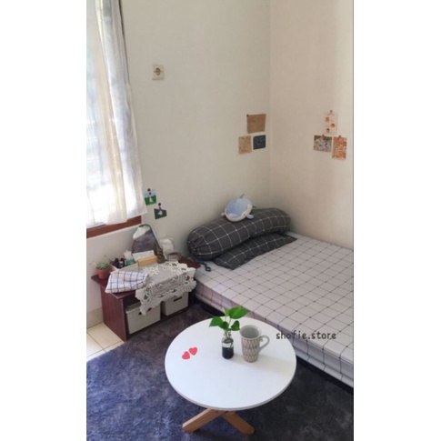 SPREI SET KATUN LOKAL PREMIUM MOTIF MARCO PUTIH KOTAK PUTIH KECIL SEPREI AESTHETIC ALA KOREA SINGLE