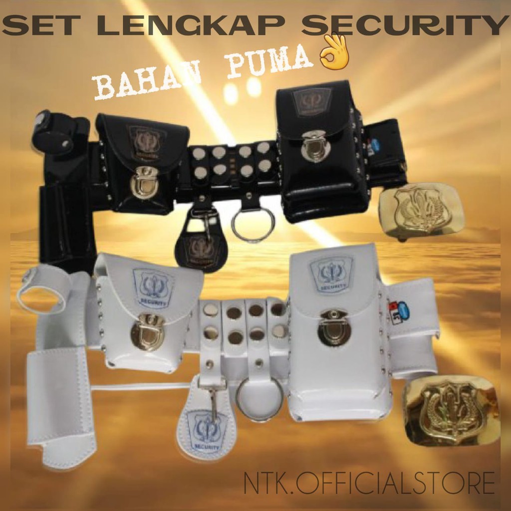 Ikat Pinggang Security - Sabuk Satpam Set Kopel Lengkap - Bahan Puma Tebal Bukan Pvc-KS01