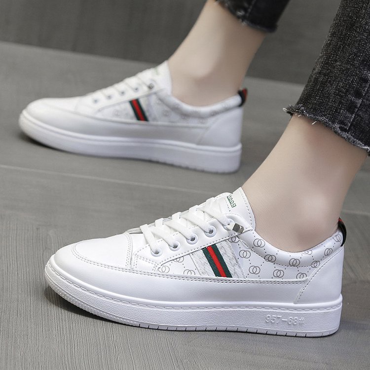 Sepatu Sneakers Pria/ Wanita Model GG Garis Warna Fasion Kekinian Import