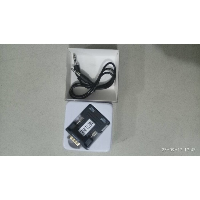 Converter Konektor HDTV Female To VGA Male With Audio Jack 3.5mm 1080P