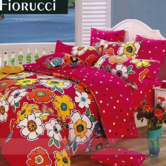 Sprei bunga merah