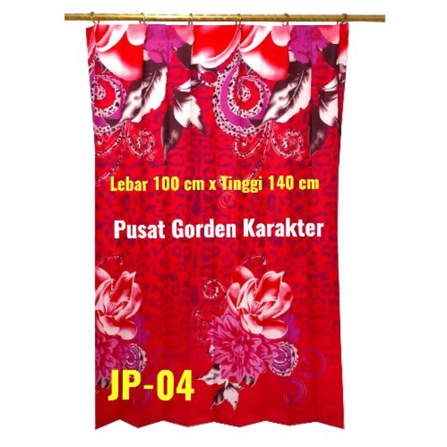 Gorden Jendela Pendek Kecil 1 Kaca atau Jendela Minimalis 1 Lobang Daun Jendela Murah Karakter JP-04