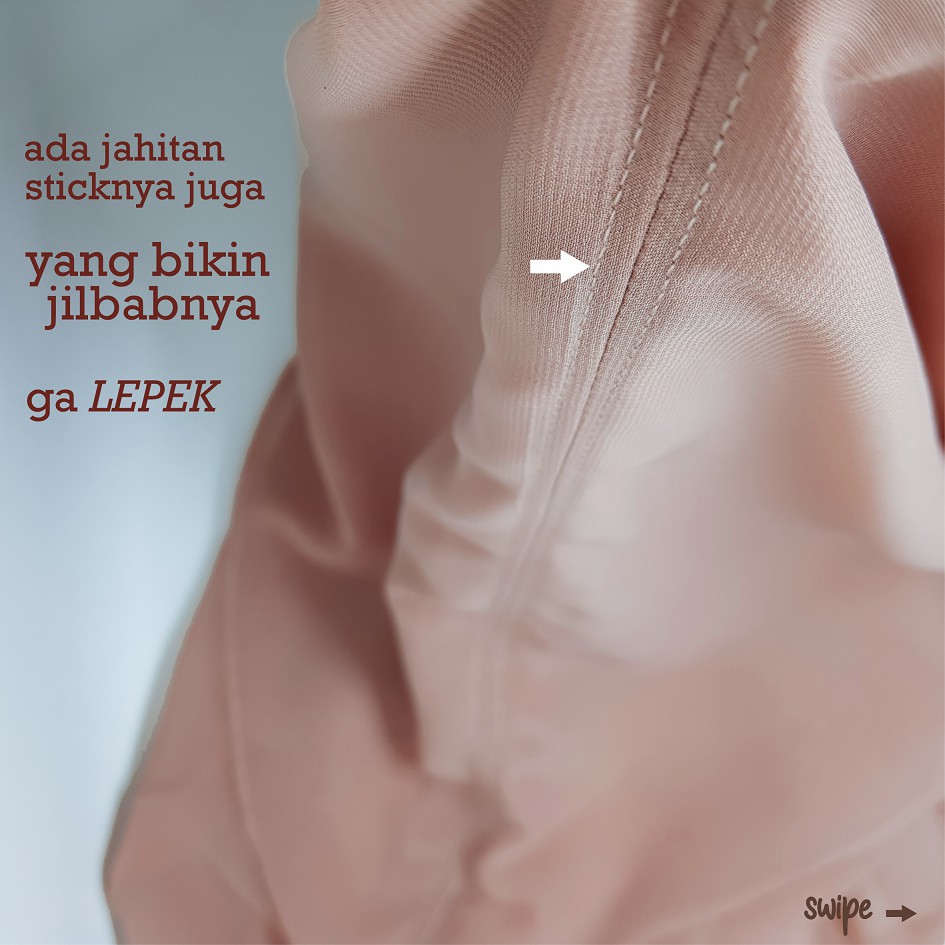 SALE Hijab Khimar livia alifa 2 layer oval / Jilbab 2 layer-3