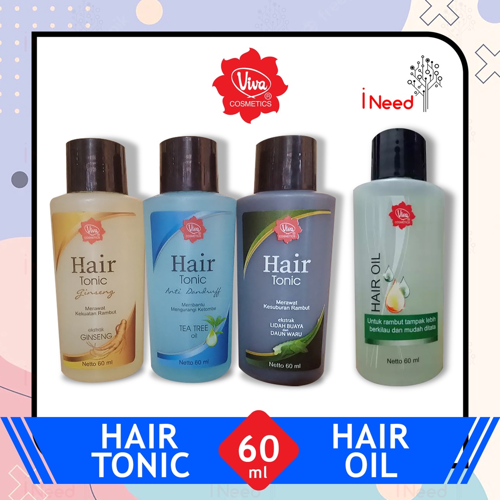 (INEED) VIVA Hair Tonic - Minyak Rambut 60ml | Ektrak Lidah Buaya | Hair Oil