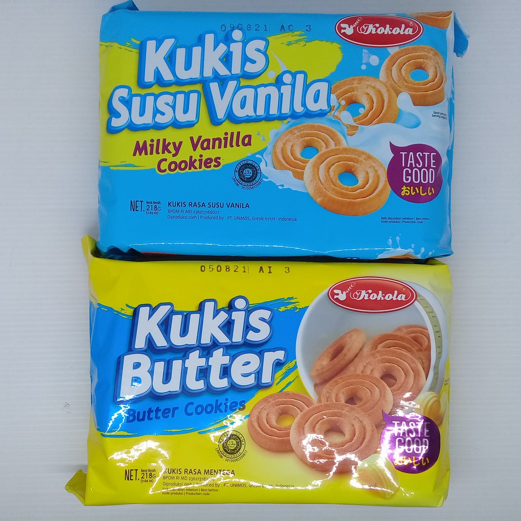 

Kokola Kukis Butter / Kukis Susu Vanila 218 gr / Roti /Kue Kering