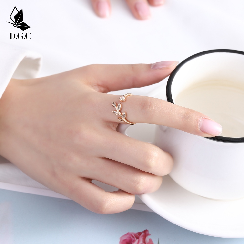 ♥✅COD✨Model Cincin Emas Terbaru Fashion Rose Gold Korea Aksesoris Titanium Wanita Murah D682