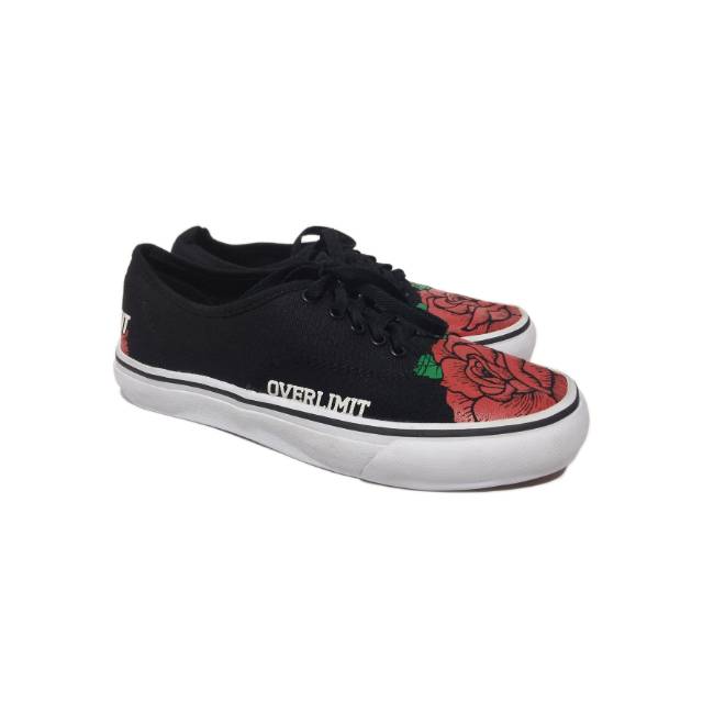 OVERLIMIT BLACK ROSE-SEPATU SNEAKERS ORIGINAL OVERLIMIT MERCH