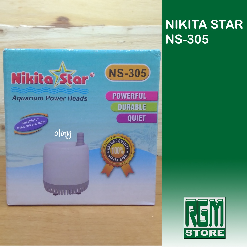 Nikita Star NS305 NS 305 Pompa Celup Power Heads Aquarium kolam hidroponik