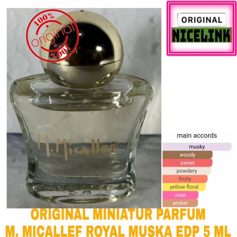 ORIGINAL MINIATUR PARFUM M.MICALLEF ROYAL MUSKA EDP 5 ML NO BOX