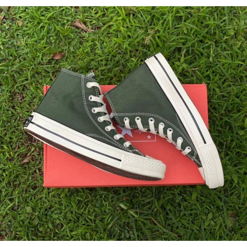 [BISA COD] CONVERSE 70'S HIGH GREEN ARMY PREMIUM