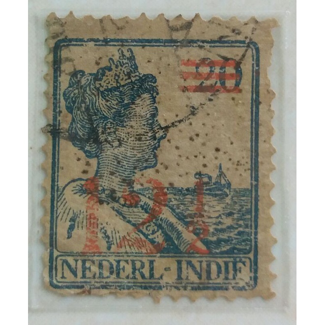 

Perangko Ned Indie Ratu Wilhelmina Tahun 1930 Cetak Tindih 12 1/2 Cent