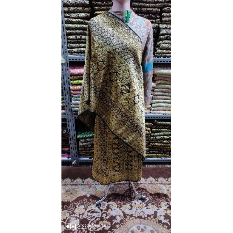 songket motif lepus bahan gebeng original,benang permata berlian