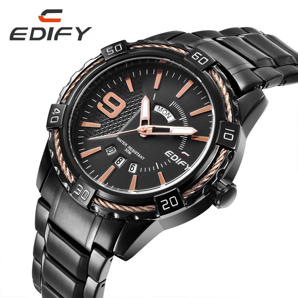 Jam Tangan Pria Rantai/Jam Tangan Fashion Analog/Anti Air EDIFY 81922