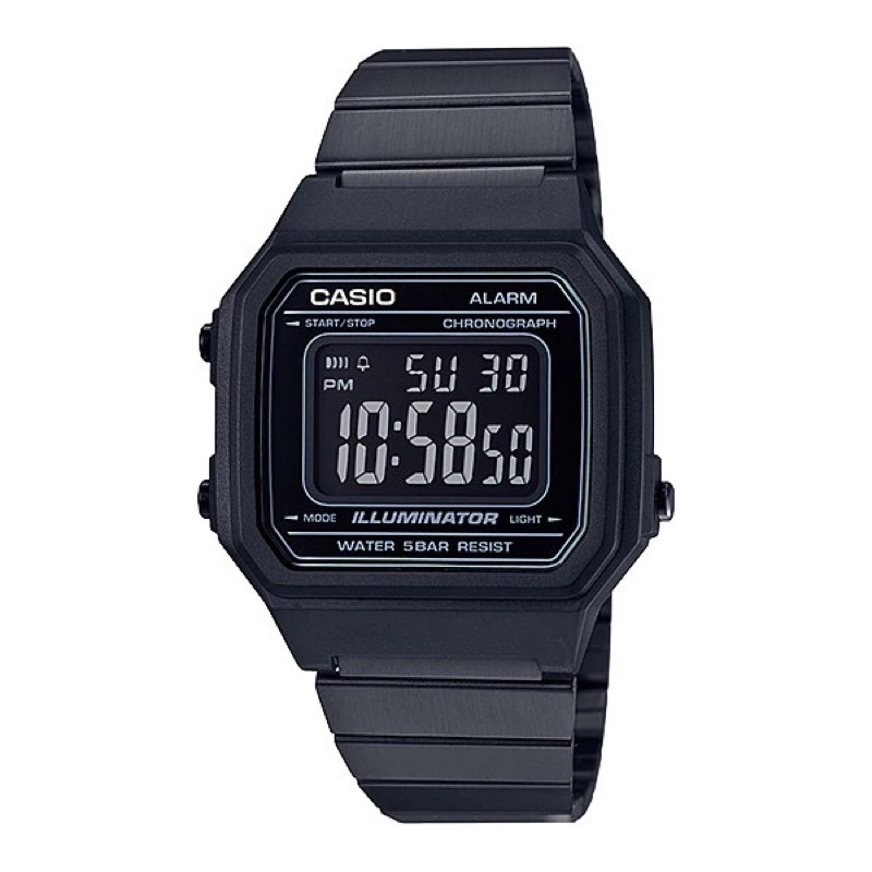 Casio Original B650WB-1B / B-650WB-1B Jam Tangan Pria Stainless Hitam ORIGINAL GARANSI RESMI