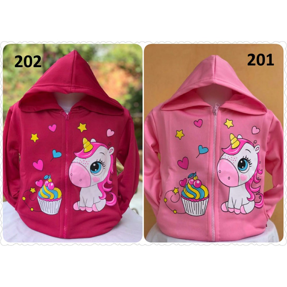 Jaket Anak Perempuan Unicorn Cupcake- JKKD202 - JKKD202