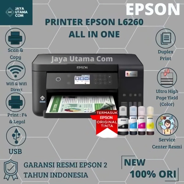 Printer Epson L6260 Multifungsi Ecotank WiFi Duplex All inOne InkTank