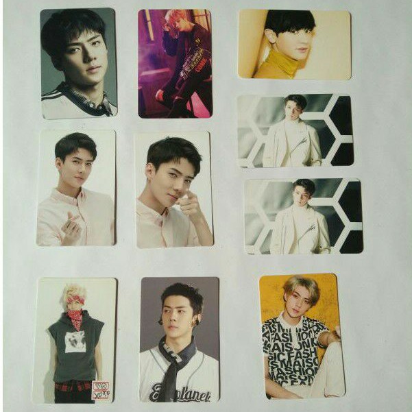 Rare Photocard official Sehun Chanyeol (Wts / Wtt to Baekhyun or Chanyeol