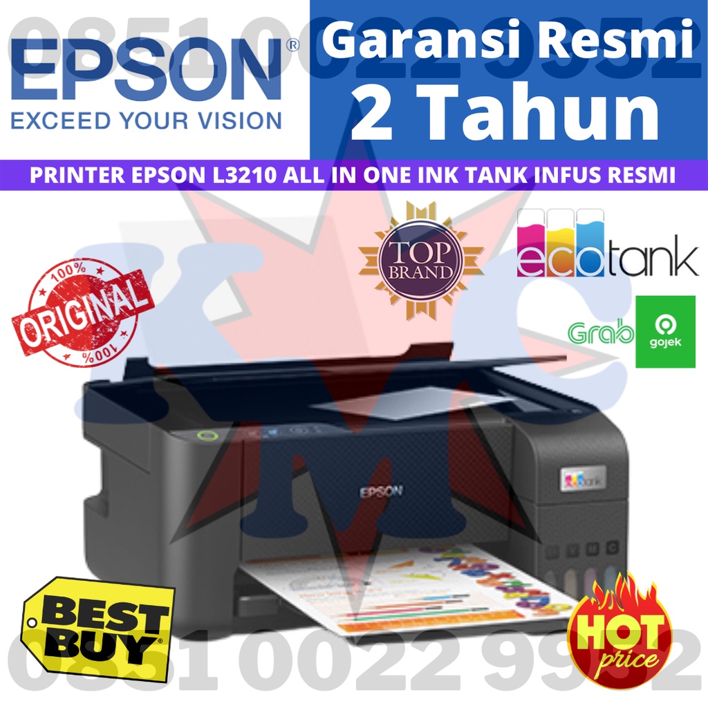 Printer Epson L3210 L 3210 Print Scan Copy Pengganti L3110 Resmi