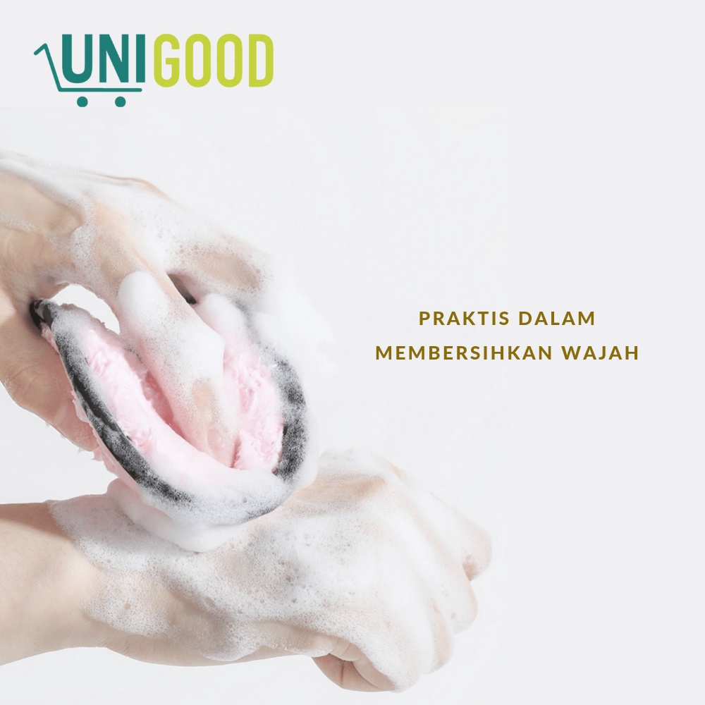 UNIGOOD - Make Up Removal Sponge Cleansing Facial Puff Kapas Spons Pembersih Wajah