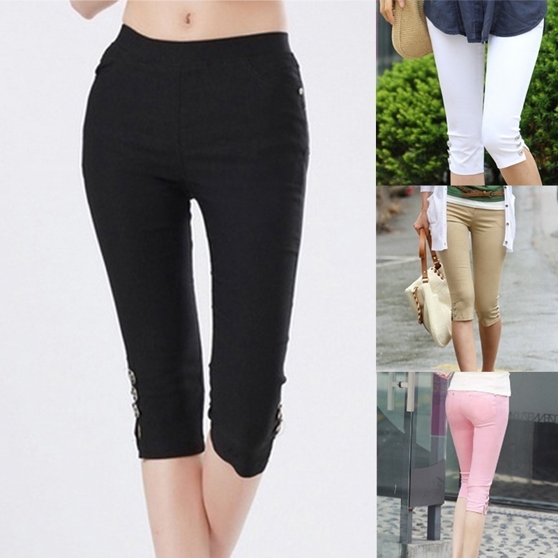 Women Summer Casual Fruit Color Skinny Slim Pencil Pants Leggings Plus Size E S 4xl E Shopee Indonesia