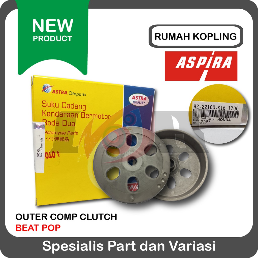 ASPIRA Rumah Mangkok Kampas Ganda Beat Scoopy FI ESP Otomatis Kopling