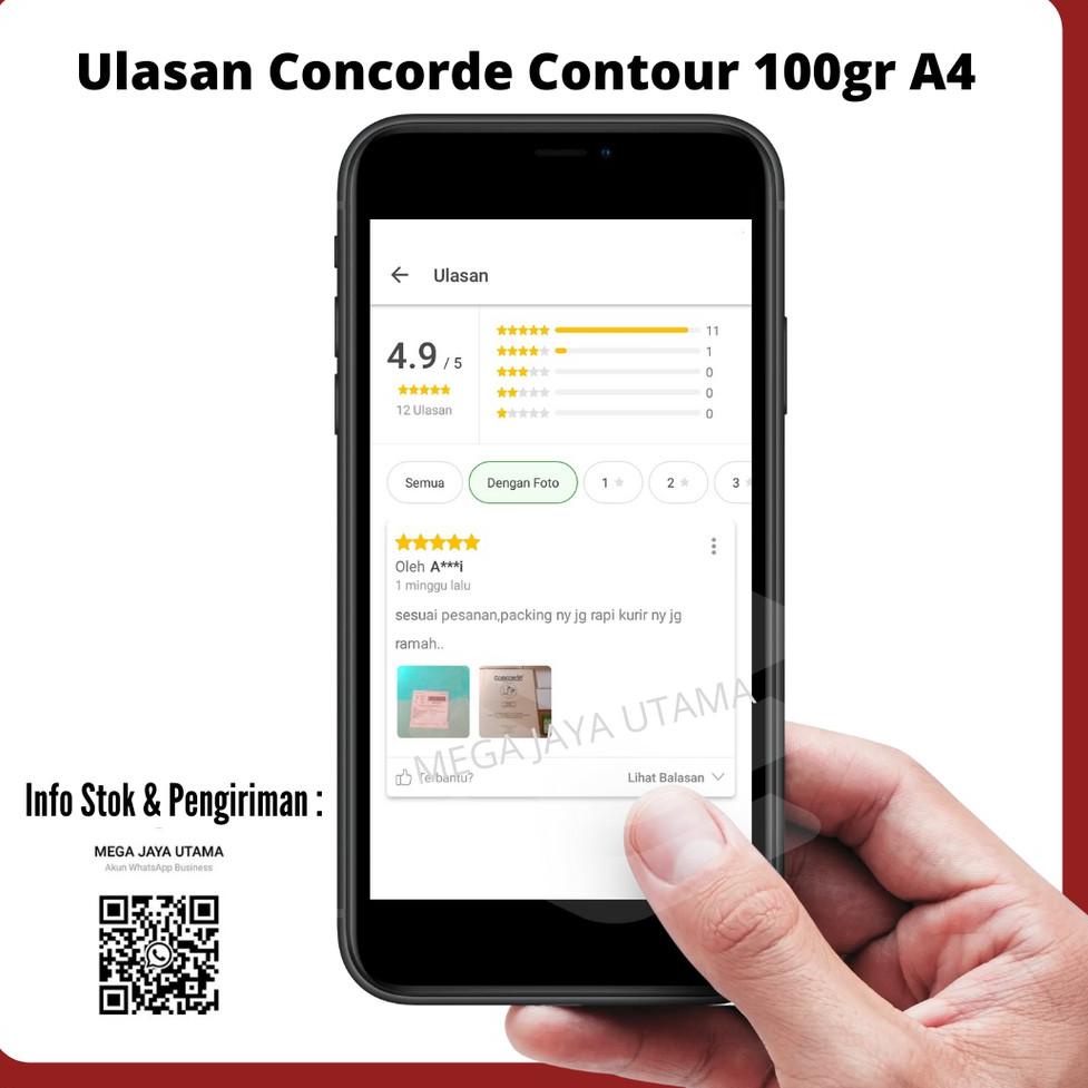 

GMB Kertas Concorde Contour 100gr A4 (21,0 X 29,7 Cm) Isi 20 Sheet➩웃 (Terlaku.)Model baru ➩