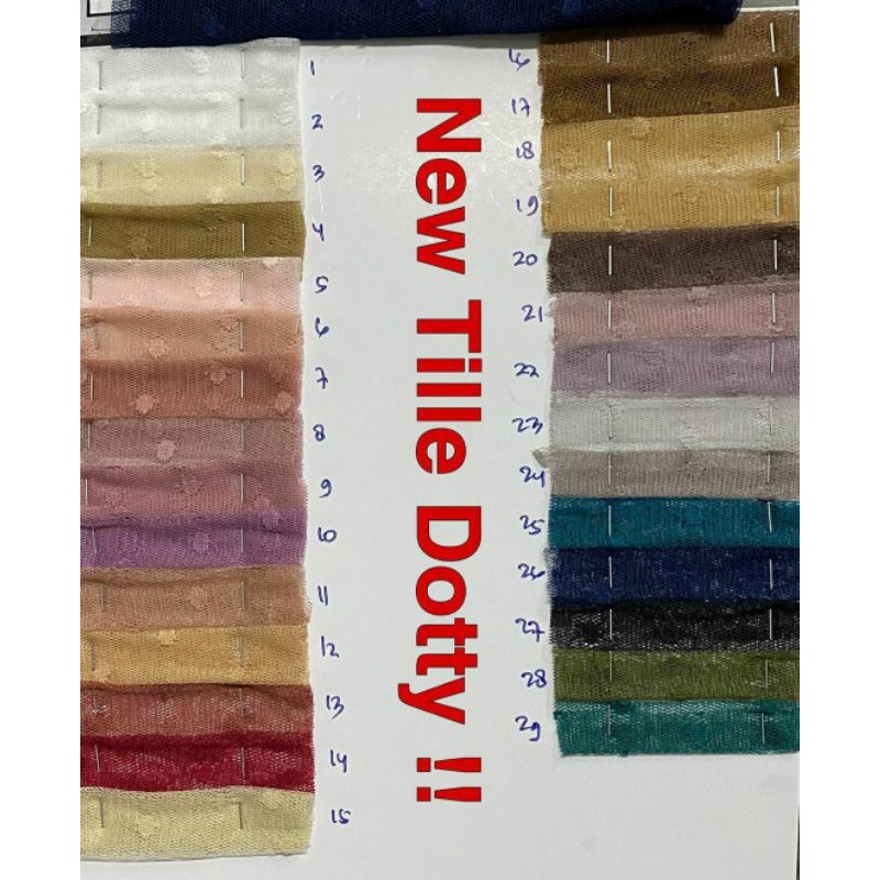 TILE DOTTY NYLON BEST SELLER / KAIN TILE DOTS BAHAN NILON / TILE POLOS DRESS KOMBINASI