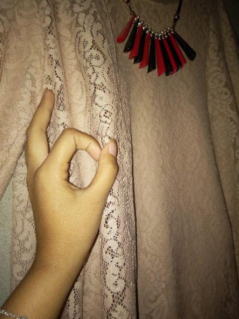 El Gros 2 - Cp Sofie Tunik Brukat  Lapis Furing Ld110cm Pjg 82cm+rok Batik Silk Pinggang Karet