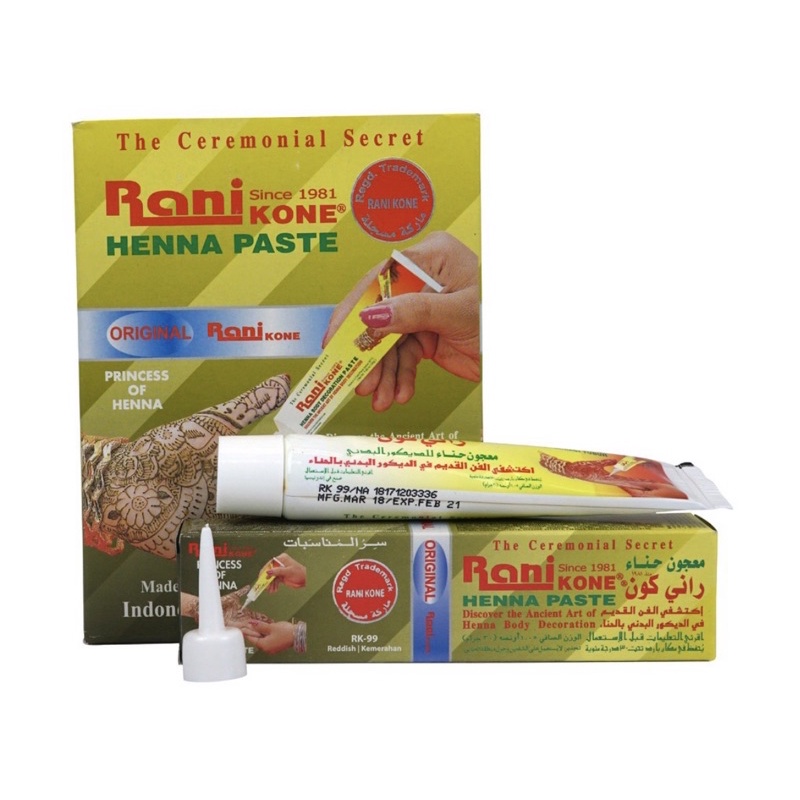 RANI KONE Henna Paste Kulit Tangan Dan Kaki