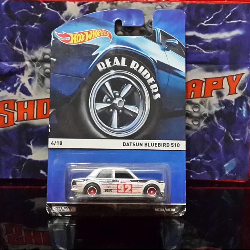 DIECAST HOT WHEELS DATSUN BLUEBIRD 510 REAL RIDERS CARD