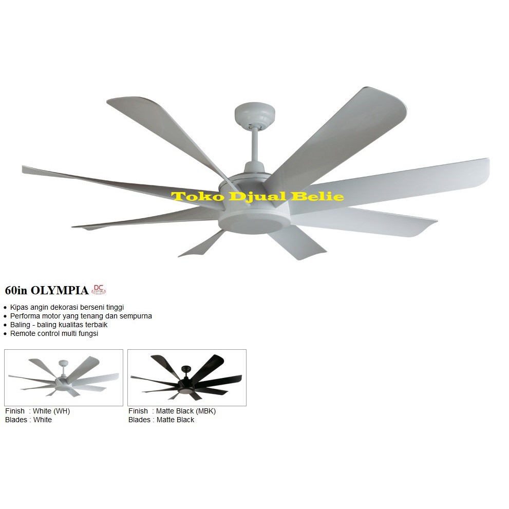 Mt Edma Olympia Dc 60 Inch Ceiling Fan Shopee Indonesia