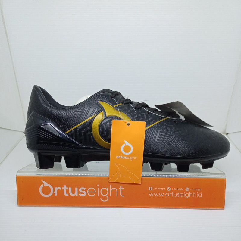 Sepatu Bola 230.000-299.000 Ortus Eight Sabre fg black gold Mega cendrawasih makassar promo