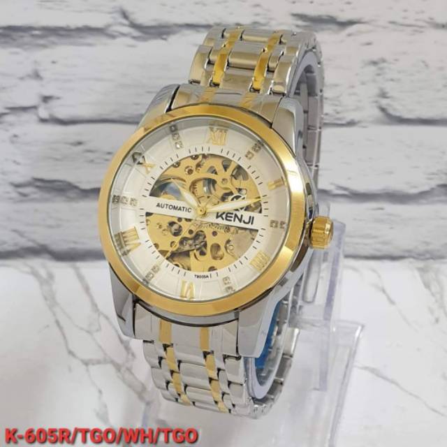 JAM TANGAN RANTAI PRIA KENJI MATIC 4,5CM