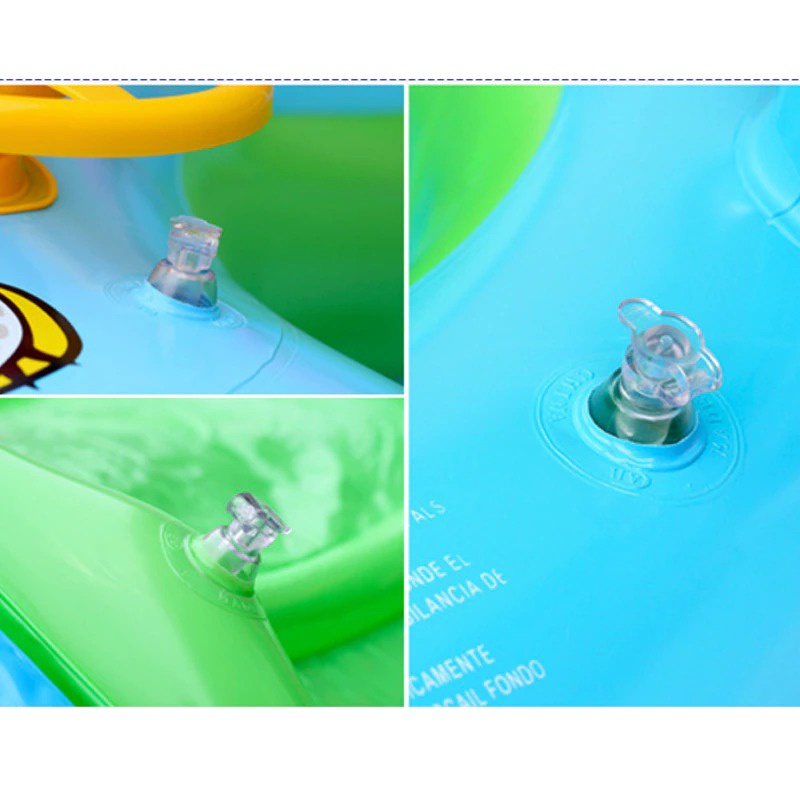 Pelampung Kolam Renang Bayi Toddler Ring Floating Inflatable with Canopy - PV063 - Sky Blue