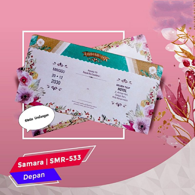 Blangko Undangan Samara 533/ Blangko Undangan Kosong/Pernikahan/Khitanan