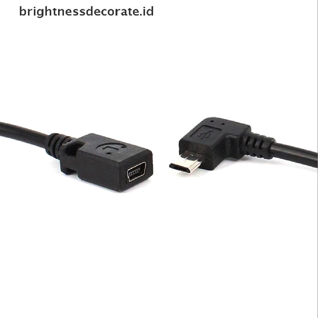 Kabel Adapter Converter 90 Derajat Micro Usb Male To Mini Usb Female