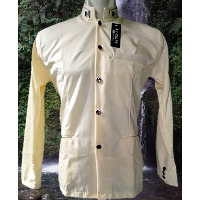 Jasko polos lengan panjang cream / baju koko lengan panjang krem