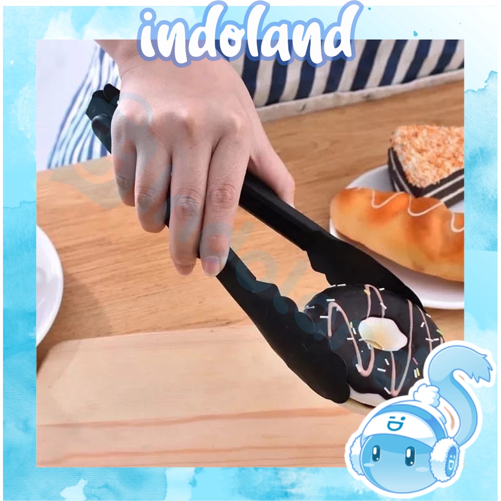 ☀INDOLAND☀  R600 Capitan Jepitan Penjepit Makanan Kue Gorengan Mie Stainless Steel