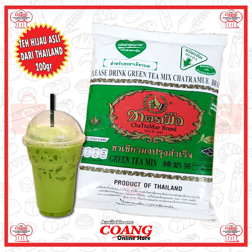 

CHATRAMUE NUMBER ONE GREEN TEA MIX 200 GRAM - ORIGINAL THAILAND