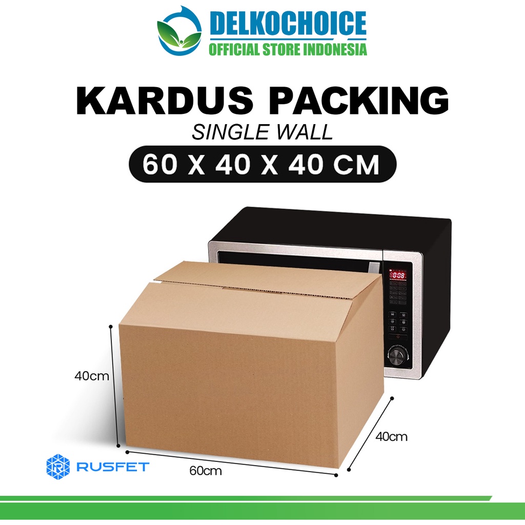 

KARDUS PACKING KARTON BOX 60x40x40cm DUS KOTAK PACKAGING POLOS TEBAL RUSFET PREMIUM / SATUAN
