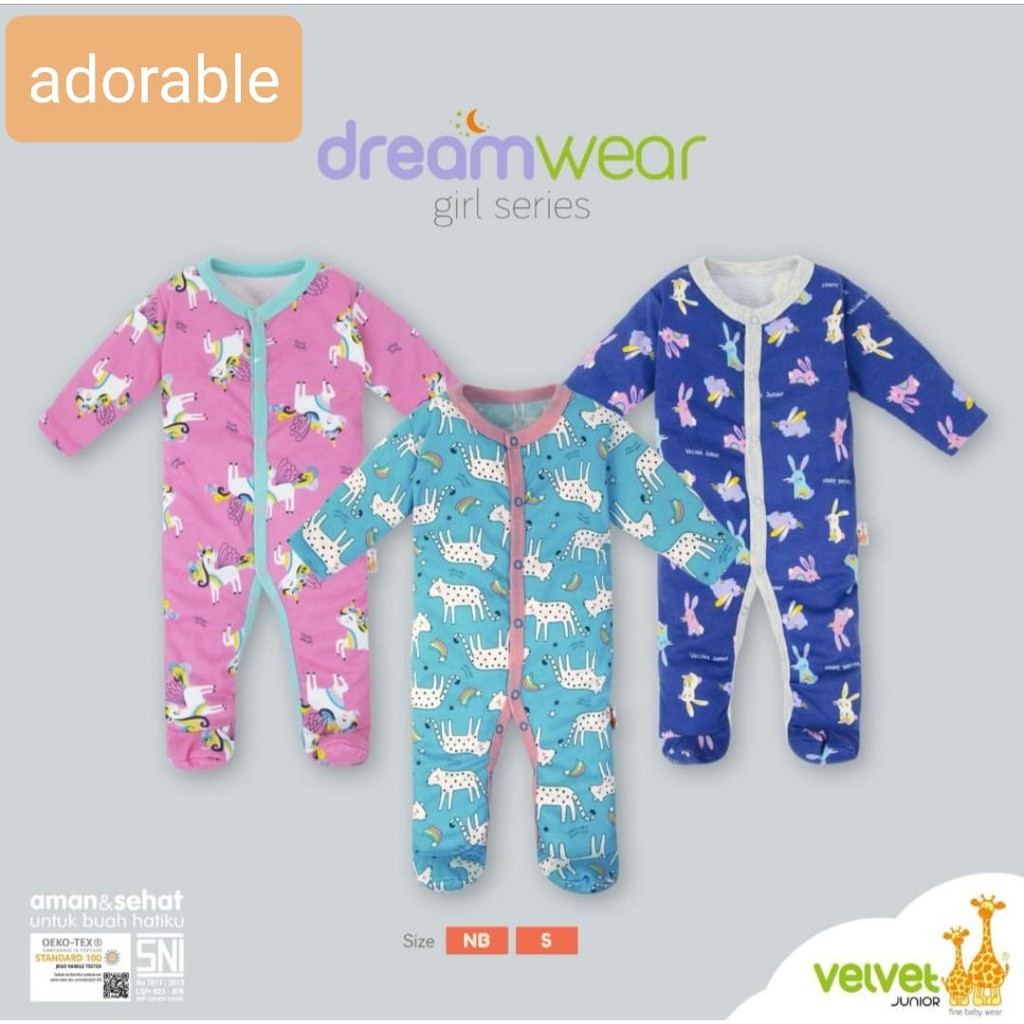 Velvet Junior Dreamwear Jumper Tutup Kaki