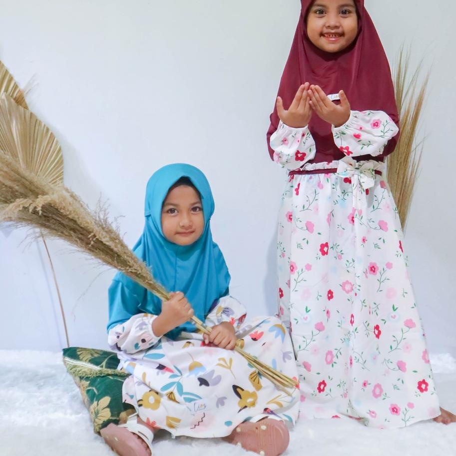 ⇸ Baju Muslim Gamis Anak Perempuan Terbaru 2021 umur 8 bulan - 8 tahun/katun/jersey ➲