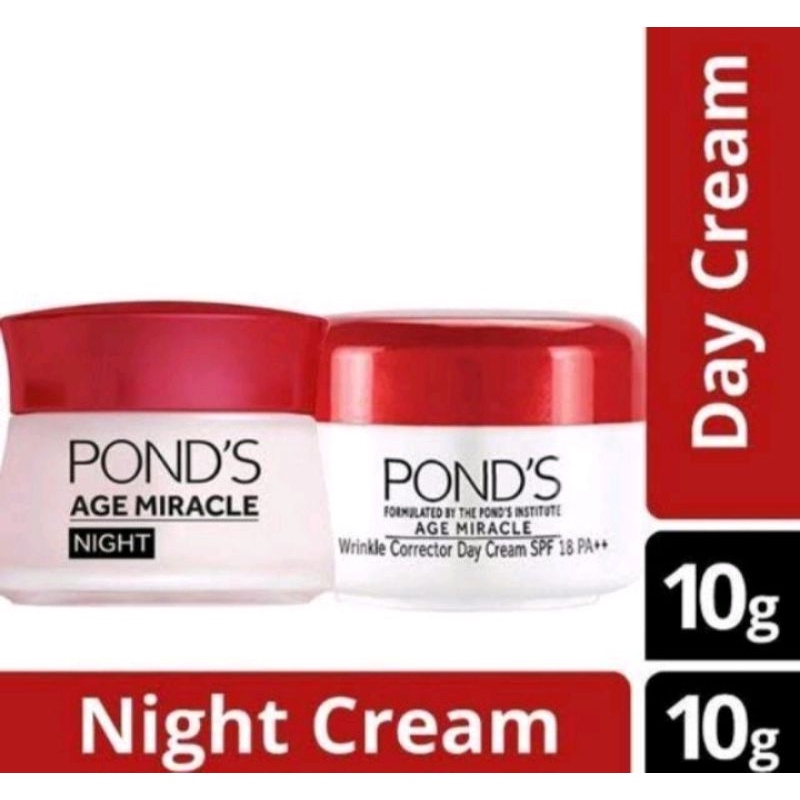 Ponds age miracle day cream &amp; night cream10gr/ponds/cream/krim