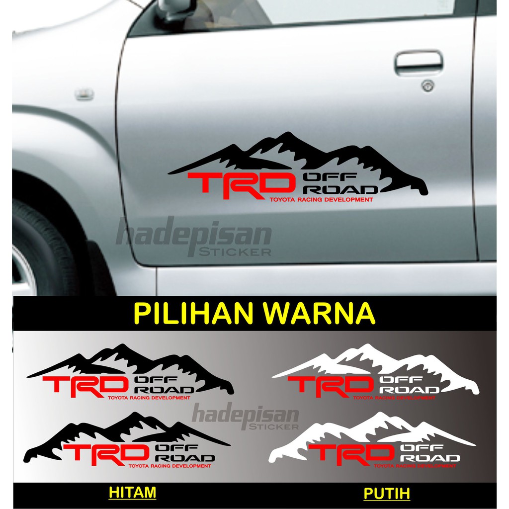 Stiker Cutting Sticker Kaca Mobil TRD OFFROAD MOUNTAIN Shopee Indonesia