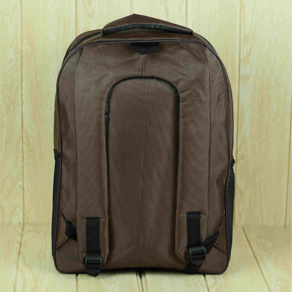 Ransel Gendong Pria Polo Besar Coklat Backpack Punggung Pria Keren Tas Sekolah Polo Berkualitas Awet Bonus Raincover Tas Kerja Dinas