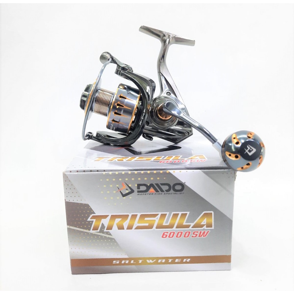 REEL DAIDO TRISULA SW SPOOL BESI POWER HANDLE BONUS LENGKAP