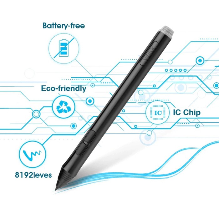 VEIKK A50 Digital Graphic Drawing Pen Tablet Gambar 8192 Pressure 10x6 inch