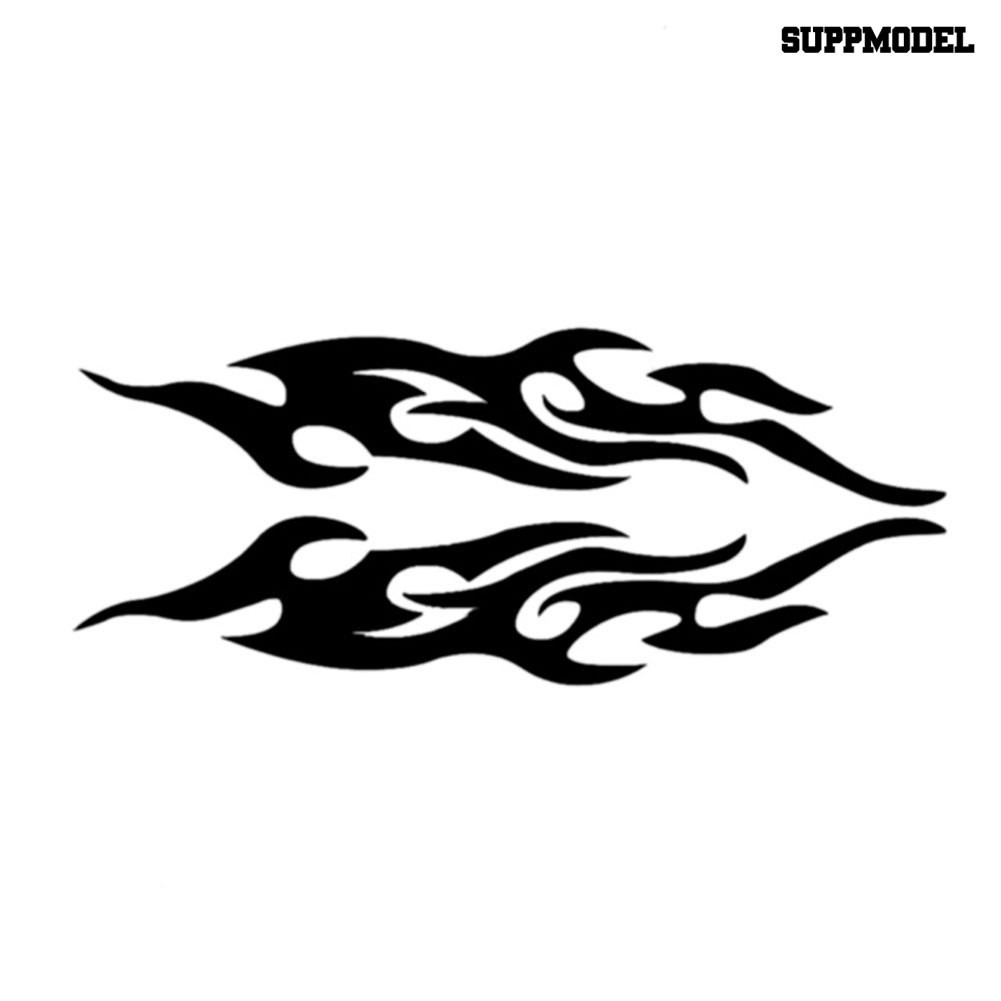 Supmodel 1 Pair Fire Flame Car Window Body Bumper Motorcycle Laptop Decal Sticker Decor