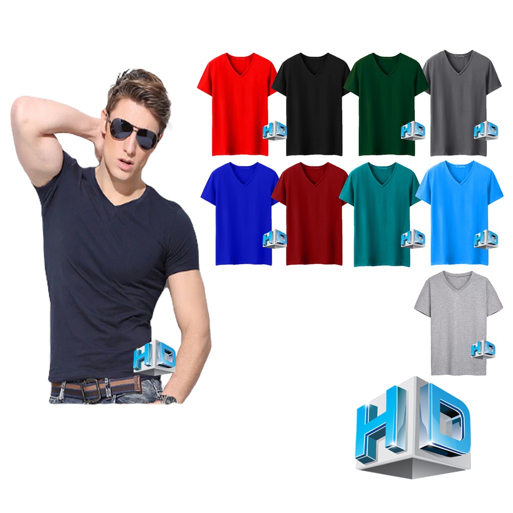 HD /kaos pria V NECK polos / kaos polos pria vneck / atasan pria / fashion pria / kaos distro PE