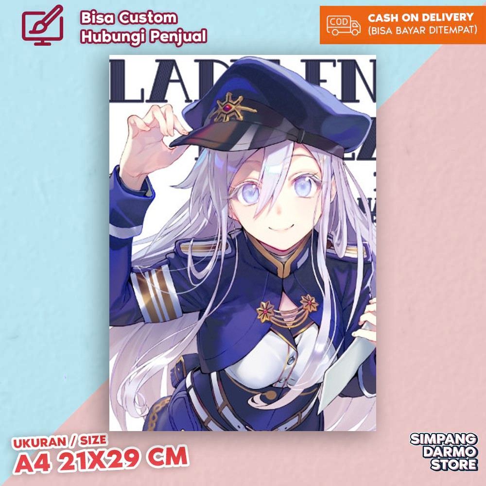 Poster 86 EIGHTY-SIX Shin Undertaker Lena Vladilena Milizé Ukuran A4 21x29 cm Hiasan Dinding Wibu